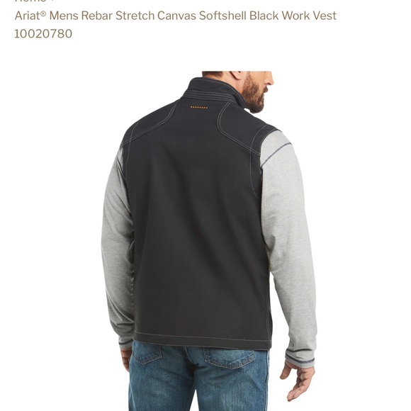 Ariat Black Softshell Vest - Picture 6 of 8